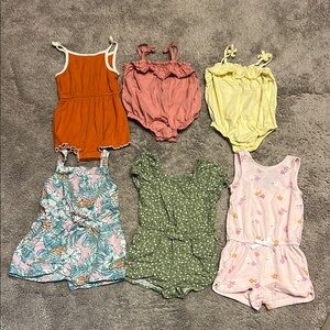 Colorful Baby Girl Romper Bundle 18 Months